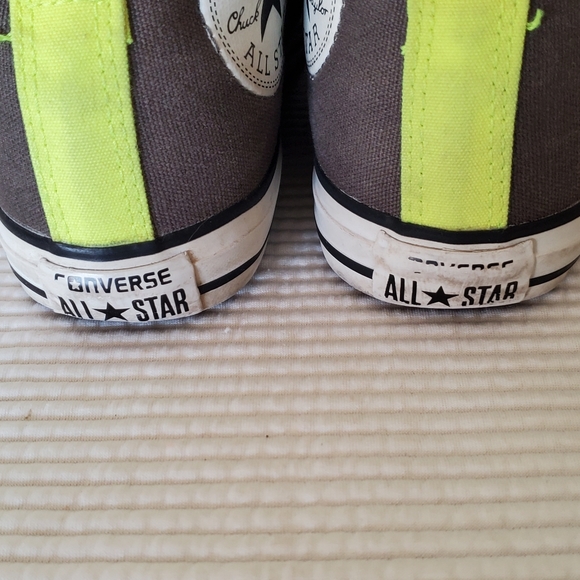 Converse Chuck Taylor All Star High Top Shoes Junior Size 6 Grey Green Blue Lace - Picture 7 of 14